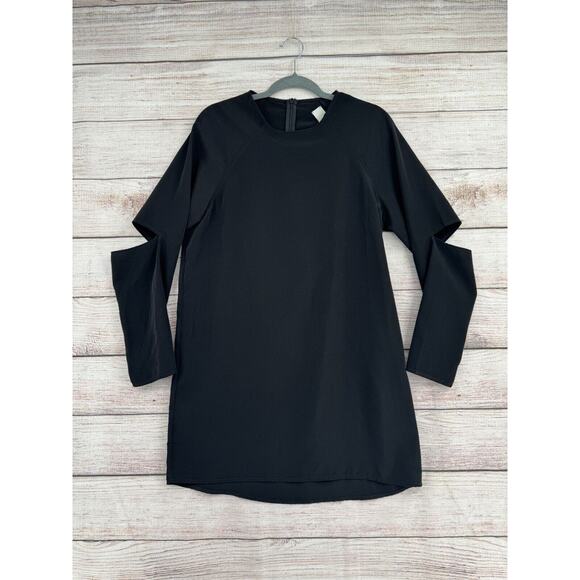 One TeaSpoon Split Elbow Open Back Sheath Mini Dress Women's Size XXS Black - Picture 1 of 14